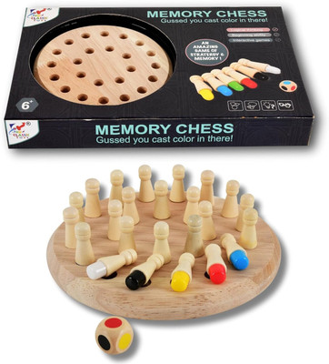 Fun4You Wooden Memory Match Stick Chess Game Educational Board Games