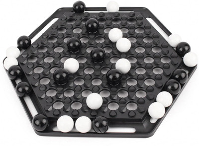 FUNSKOOL Abalone Strategical Hexagonal Board Game - Black And White Strategy & War Board Game