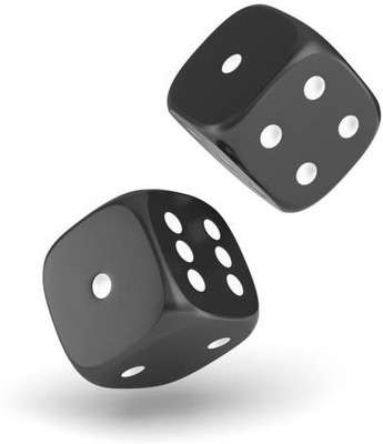 Brightstar PACK OF 2 Transparent Dice 16MM for Playing Poker Chip Set Game Board Game Accessories