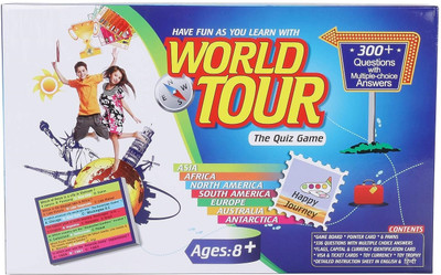 zokato Fun Learning Eaducational Game “World Tour-The Quiz Game” Board Game Accessories