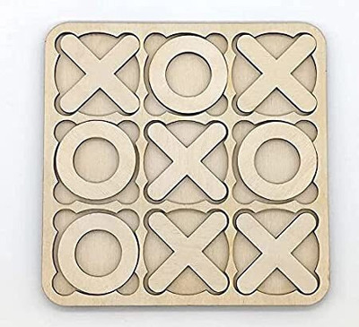 Fiddlys Tic Tac Toe Wooden Board Game Table Toy Player Room Decor Tables Board Game Accessories