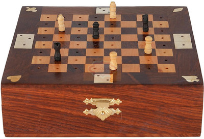 ORTUS Unique Handmade Wooden Chess Family Board Game with 28 Dominoes,5 Dice_New01 Party & Fun Board Game