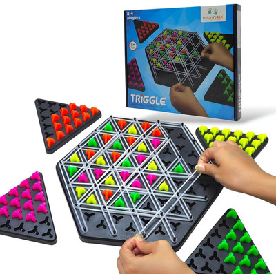 KIZJORYA Chain Triangle Chess Game, Triggle Elastic Band Game Board Game Accessories