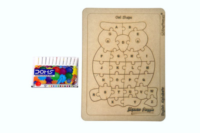 Trade Globe Educational learning Puzzle for Kids Owl Bird Themed with Color kit Included Educational Board Games