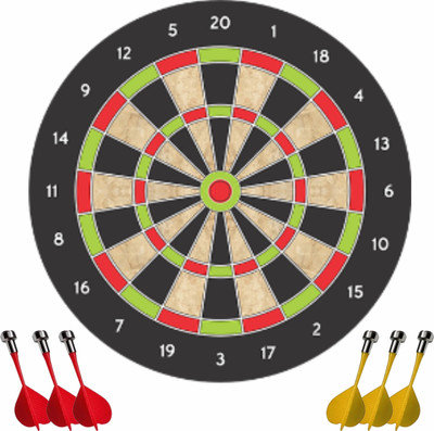 Aditi Toys Magnetic Dartboard With 6 Soft Darts|Suitable For Kids Above 3 Years (13 Inch) Dart Board Game