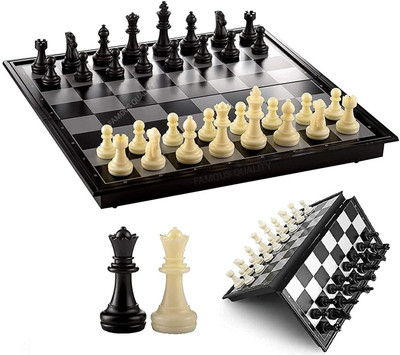 KAVANA Magnetic Eductional Toys Chess Set Foldable Board Easy Learn for Kids Strategy & War Board Game