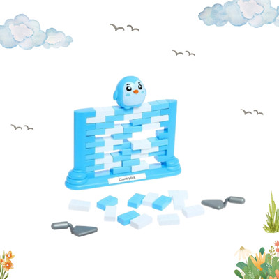 CountryLink Push Bricks Stacking Saving Bricks Wall Demolition Penguin Best Interactive Game Board Game Accessories