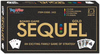 Ankit Toys & Games Sequel Gold Strategy Board Game Set – Foldable Dual-Sided Jumbo Game Educational Board Games