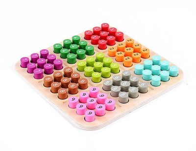 Rainbowstore 2 Sets Toys Ball Sudoku Peg Board Toy Arithmetic Learning Sudoku Toy Sudoku Game Educational Board Games
