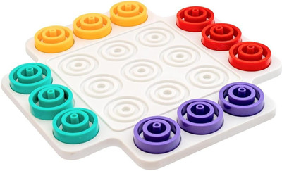 MANAKI ENTERPRISE Trio Challenge Brain Teaser Strategy & War Board Game Tic Tac Toe Game Strategy Strategy & War Board Game