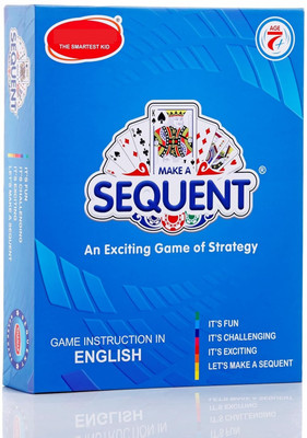 Kidz N Toys Sequence Board Game, Strategy & Logic with, Plastic Chips & Cards, for Kids Party & Fun Board Game
