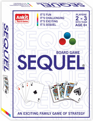 Ankit Toys & Games Sequel Board Game Junior Series Card with Folding Board | Strategy Game for Kids Board Game Accessories