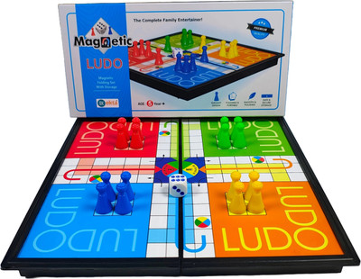 Meesaj Magnetic Ludo Folding Board Game with Storage | Travel-Friendly Game for Kids Party & Fun Board Game