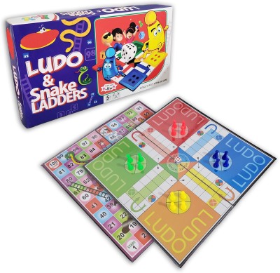 Synlark 2 in 1 Ludo Snake & Ladder Game, favourite Game for Kids & Adults (13.5inch) Board Game Accessories