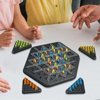 NIMYANK Triangle Chess Game, Strategy Board Games for Kids, Rubber Band Game NI74 Board Game Accessories