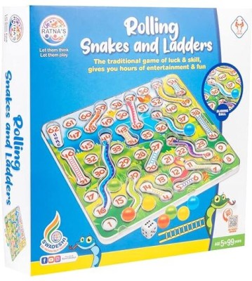 KIDSNEY 3D Rolling Snakes & Ladders Strategy & War Games Board Game Strategy & War Games Board Game