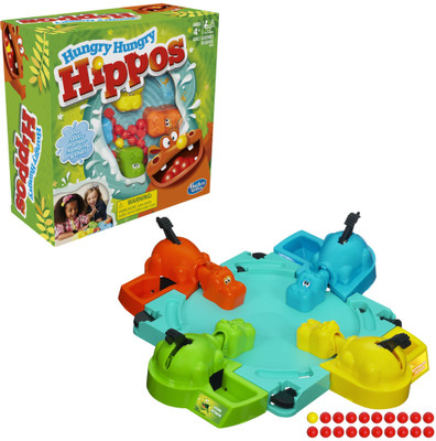 HASBRO GAMING Hungry Hungry Hippos Kids Board Game Party & Fun Board Game