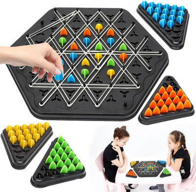 Dorytoys Chain Triangle ChessSet,Triangular Chess Set for Children and Adults--96 Strategy & War Board Game