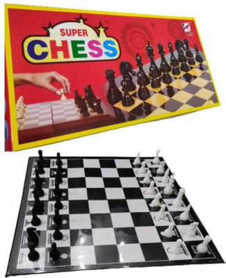 Mannat Black And White Chess Board Set 3 cm Chess Board Party & Fun Board Game