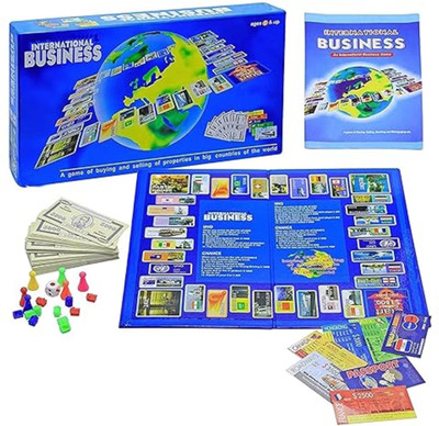 HK Sports International Business Board Game with Folding Board Currency for Kids Money & Assets Board Game