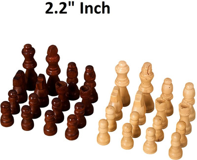 MOVEX MOREX Wooden Chess Set 2.2'' | 32 Handcrafted Coins | Premium Wooden Board Game Strategy & War Board Game