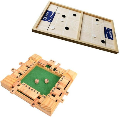Clapjoy Table top Board Games for Adults & Kids (Slingo & Shut The Box) Party & Fun Board Game