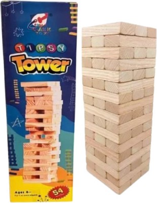 Tvm TIPSY TOWER game includes 54 crafted hardwood blocks. Party & Fun Board Game