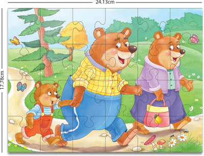 BOOKFORD Action Words + 4 In 1 Goldilocks And Three Bear+Underwater Wonderland| Set of 3(344 Pieces)