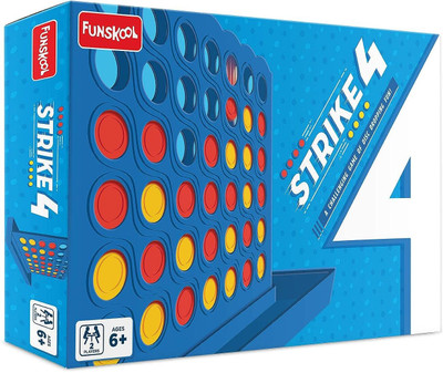 FUNSKOOL Strike 4, Classic disc Dropping Game Party & Fun Board Game