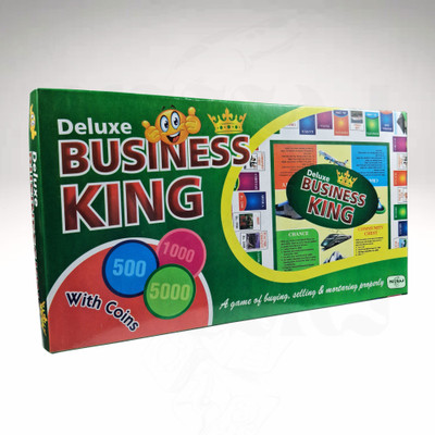 Meesaj Deluxe Business King Property Trading Game – Family Entertainment with Coins Money & Assets Board Game