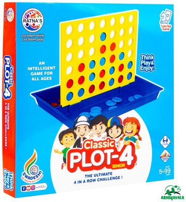 ARNIYAVALA Classic Plot-4 Senior Games - Classic disc Dropping Game, Strike 4 - Get 4 Party & Fun Board Game