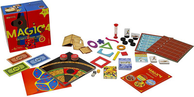 Magic4 Junior Boy's and Girl's The Party Edition 4 in 1 Board Game-Multicolor, 5 Years & Above Party & Fun Board Game