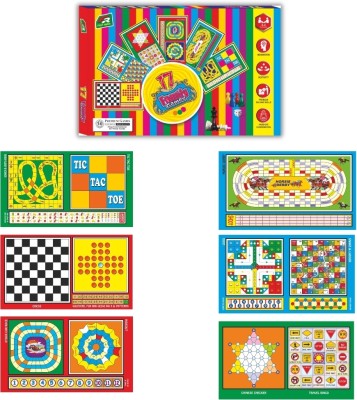 Fast Rush 17-in-1 Game Combo: Ludo Board game , Chess board game ETC. Educational Board Games