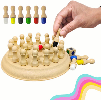 RAINBOW RIDERS Wooden Memory Match Stick Chess Game Kids Educational Brain Training Toy Educational Board Games