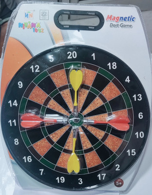 BARODA TOYS NX Magnetic Dartboard with 4 Soft Darts, Suitable for Kids Above 3+ Years (11 Inch) Dart Board Game