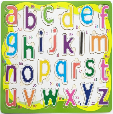 ZIPPYFOX Wooden Alphabet Puzzle Toys, ABC Letter Preschool Learning Toys for Kids Educational Board Games