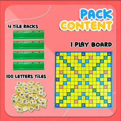 Wembley Crossword Board Game for Kids 100 Letters Wordcraft Puzzle Vocabulary Builder Word Games