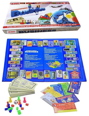 HK Sports International Business Board Game with Folding Board Currency for Kid Money & Assets Board Game