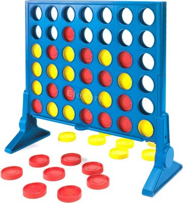 WECAN FASHION Classic Multicolor Four In A Row Exciting Strategy Game For 2 Players Age 3 & Up Party & Fun Board Game