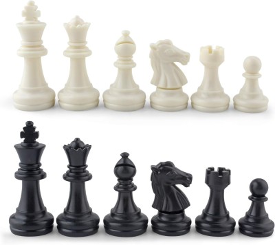 Bestie Toys Chess Pieces Magnetic Complete Set of 32 Chess Pieces Large Size. 2 cm Chess Board(Black, White)