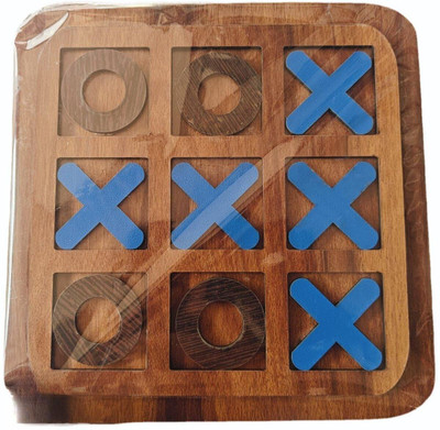 Neha wooden handicraft Wooden Tic Tac Toe Game 3 cm Ludo Board(Multicolor)