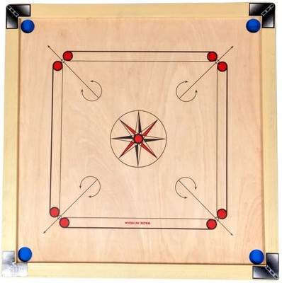 Sainik sports 32 Inch Carrom Board with Heavy Ply 2 cm Carrom Board(White)