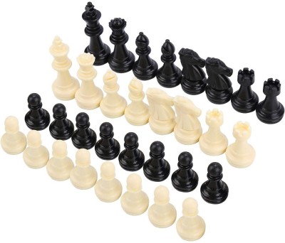 Bestie Toys Chess Pieces Magnetic | Complete Set of 32 Chess Pieces Large Size 2 cm Chess Board(Black, White)