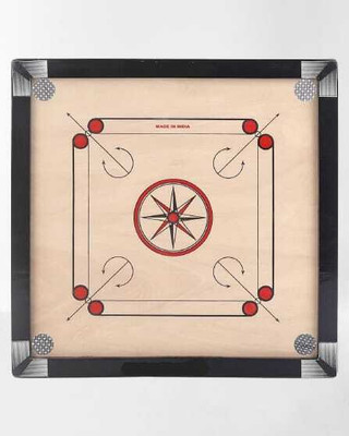 Hyper Carrom Board with Wooden Carrom Coin + Striker Powder, (20 x 20 Inch) 50 cm Carrom Board(Multicolor)
