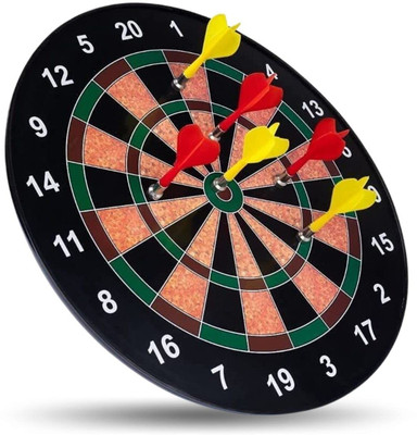 Kids Mandi Magnetic Dart Board Set - 13 Inch Wide with 6 Magnetic Darts 34 cm Dart Board(Multicolor)