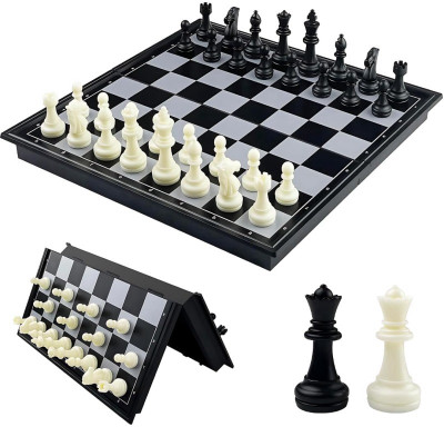 PRANSHI ENTERPRISE Magnetic Chess Set – Foldable Board with 32 Chess Pieces Board Game Accessories