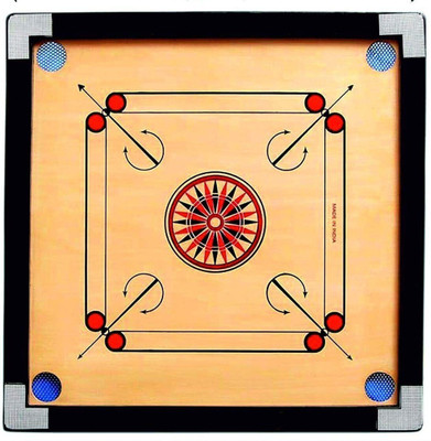 amrita [20 inch] Premium Quality Smooth & Shiny Glossy Small 50 cm Carrom Board(Multicolor)