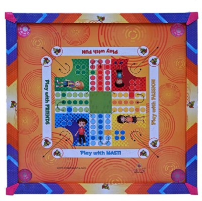 FUNDIO Carrom Board I Ludo & Snake Ladder With Carrom Board 5in1 Size 20×20 80 cm Carrom Board(Multicolor)