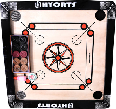 HYORTS Carrom Board Wooden Carrom board for kids 20inch A 50.8 cm Carrom Board(Beige)