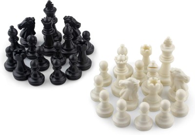 Bestie Toys Chess Pieces for Kids, Boys, Girls, Children's and Adults 2 cm Chess Board(Black, White)
